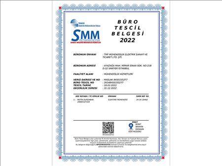 SMM-Büro Tesçil Belgesi-Metin Durdabak